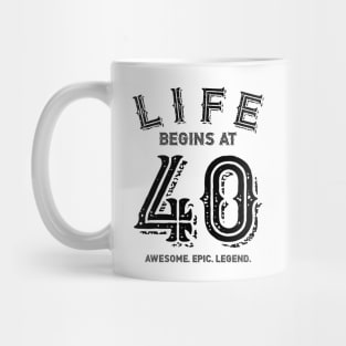 Life Begins at 40 Mug